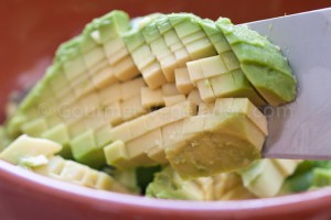 Recette vegan avocat découpé